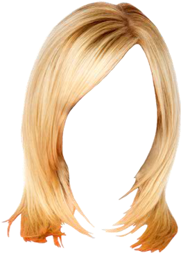 Medium Straight Casual Hairstyle With Side Swept Bangs - Lace Wig (521x625), Png Download