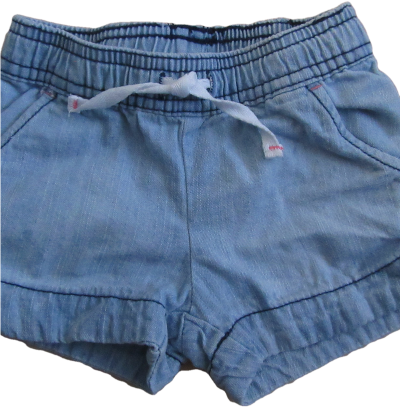 Baby Girls 12 Months Cat & Jack Soft Jean Shorts - Pocket (800x1000), Png Download