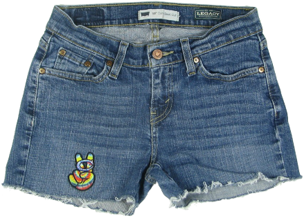 Vintage Cut-off Denim Shorts - Shorts (500x500), Png Download