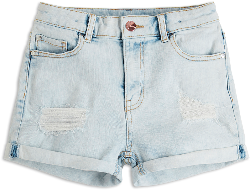 Denim Shorts Blue - Pocket (888x888), Png Download