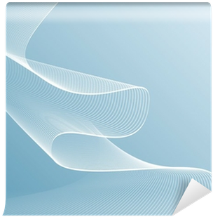 White Elegant Wave Shape Against A Light Blue Background - Graphic Design (400x400), Png Download