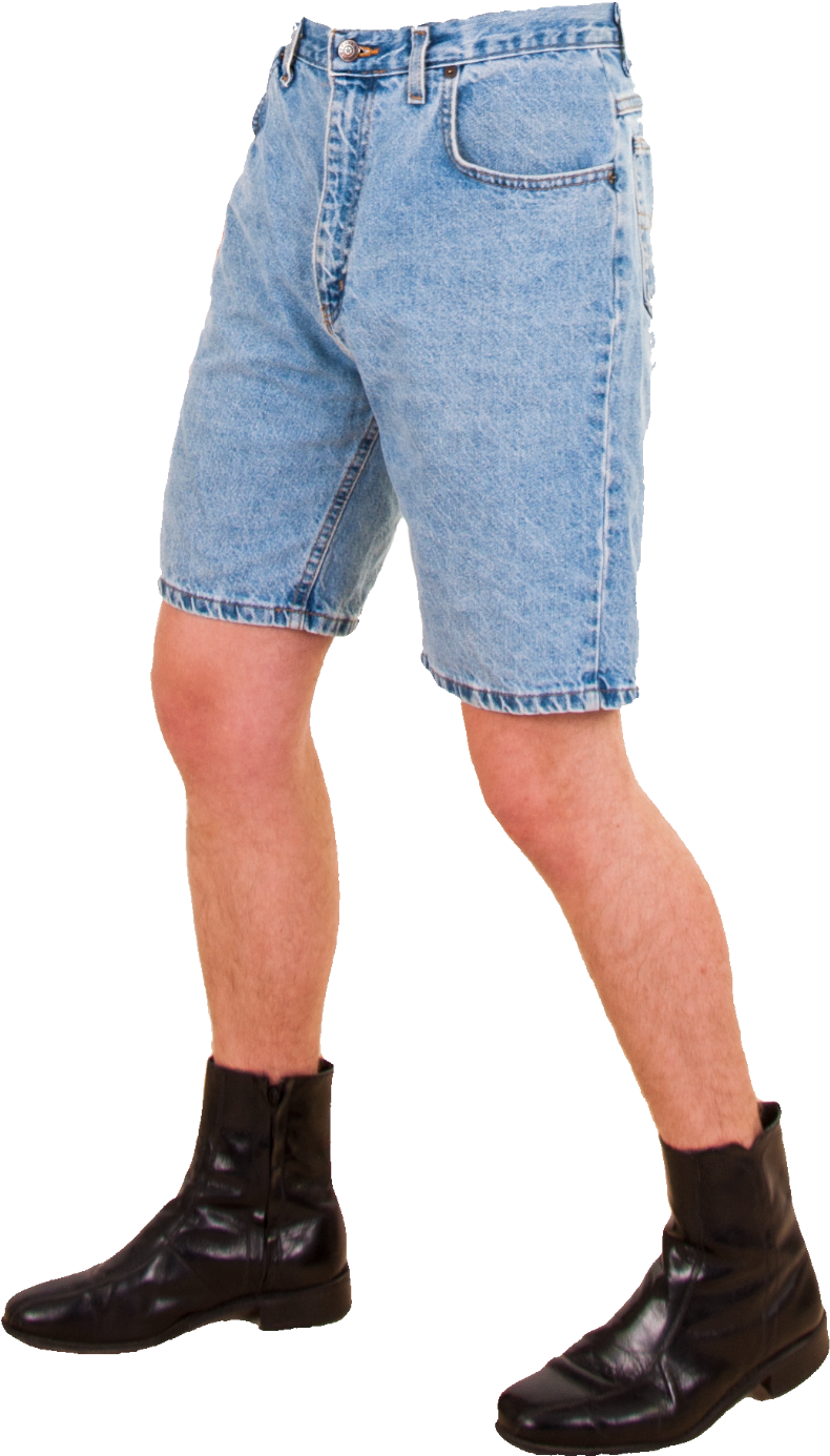 A Pair Of Legs In Jean Shorts With A Transparent Background - Photograph (1045x1568), Png Download