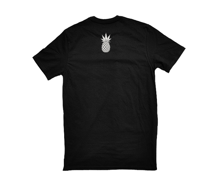 Greensbrand Pineapple Express Design Black Back - Colour Black Tee (700x600), Png Download