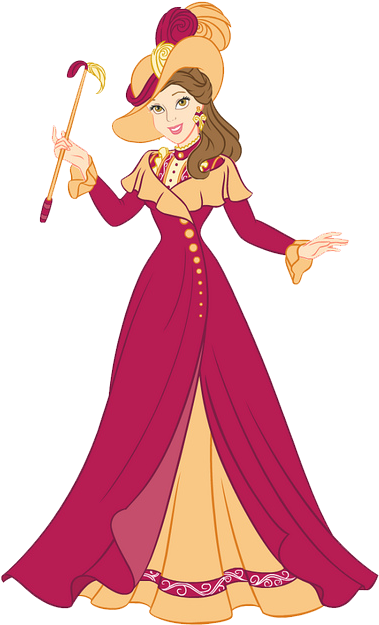 Com Dress Up Game - Disney Belle Dress Up Game (400x648), Png Download