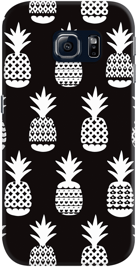 Dailyobjects Black And White Pineapple Case For Samsung - Rainbow Rules Neon Pineapples Satin Style Scarf - Bandana (462x900), Png Download
