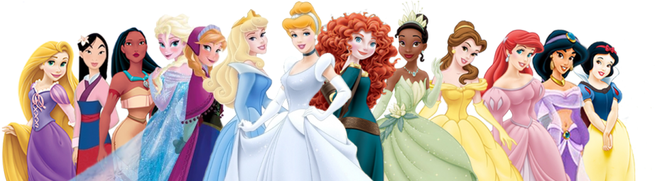 Princess Belle Juliet - All Disney Princess Including Frozen (1000x255), Png Download