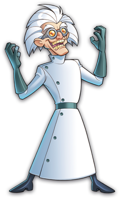 Mad Scientists' Guild Member, Dr - Mad Scientist Cartoon Png (350x400), Png Download