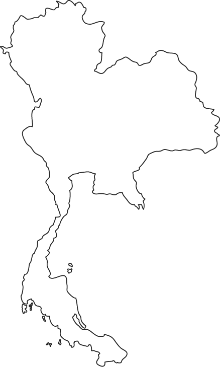 Thailand Map For Tattoo (438x729), Png Download