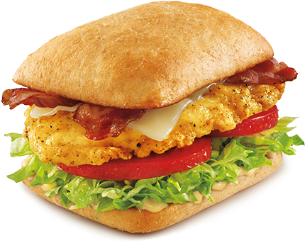 Crispy Asiago Caesar Club Sandwich - Club Sandwich (450x400), Png Download
