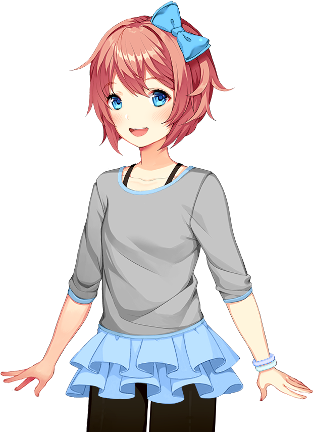 Edited Mediasayori Alternate Outfit - Dank Sayori (960x960), Png Download