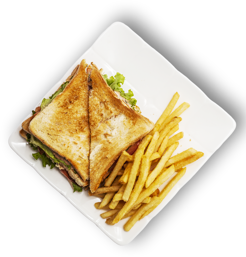 Club Sandwich - French Fries (1000x1000), Png Download