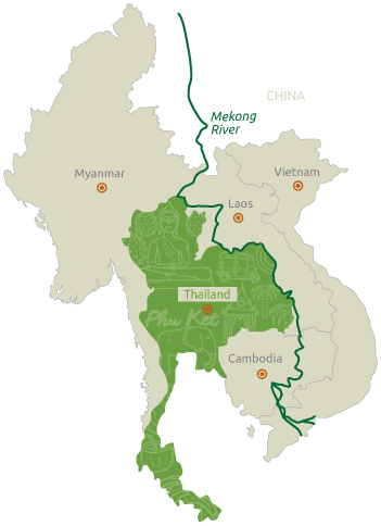 Travel Thailand - แผนที่ ประเทศไทย (351x484), Png Download