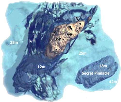 Dive Site Of Samui - Sail Rock Koh Tao Dive Sites (500x422), Png Download