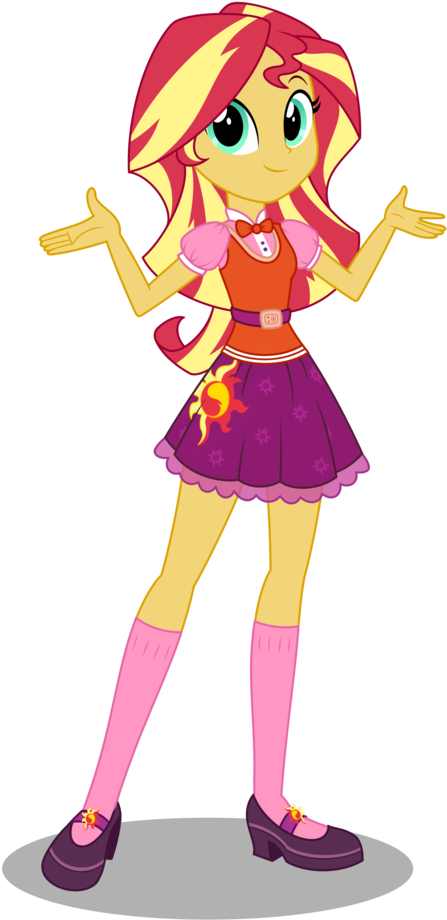 Broncat, Bowtie, Clothes, Cute, Equestria Girls, Female, - Equestria Girls Sunset's New Outfit (682x1024), Png Download