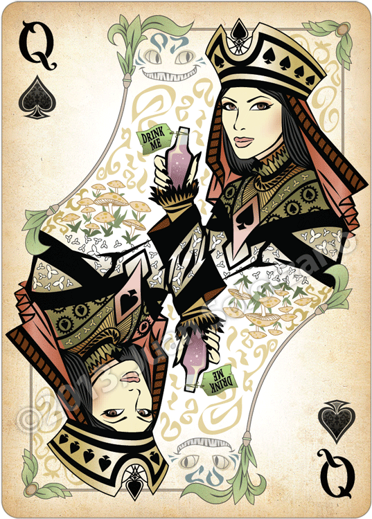 Image Result For King Of Spade Art Playing Cards Art, - Spades Queen (585x800), Png Download
