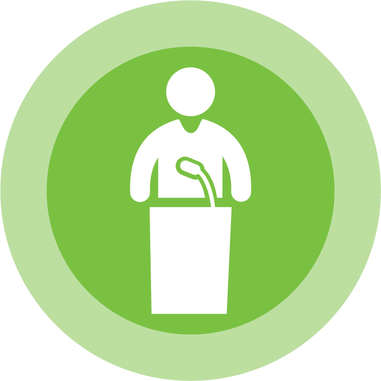 Podium Talk Icon - Icon (769x769), Png Download
