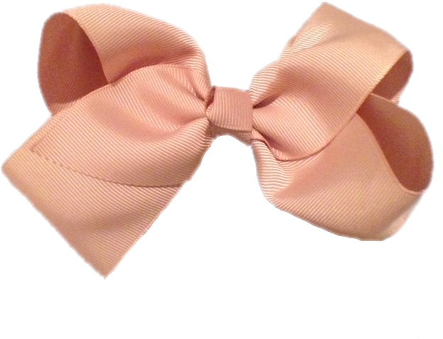 Jumbo Hair Bow- Tan - Satin (640x640), Png Download