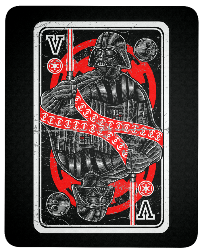King Of The Darkside Vader Playing Card Mouse Pad - Darth Vader Playing Cards (1024x1024), Png Download