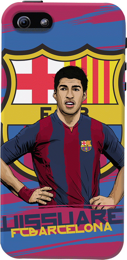 Dailyobjects Luis Suarez Barcelona Blue Case For Iphone - Luis Suarez Barcelona Hd (448x900), Png Download