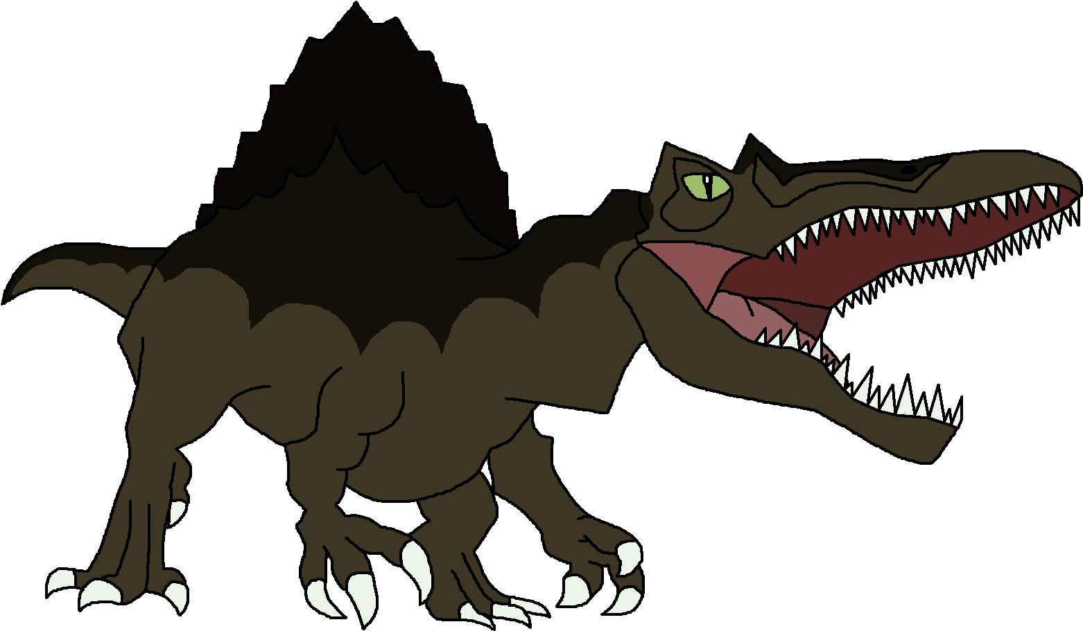 Spinosaurus - Dinosaur King Ds Dinosaur Pedia Wiki Dacentrurus (1588x925), Png Download