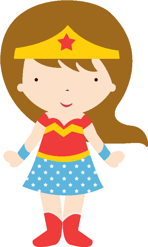 Star Pinata Clipart - Mujer Maravilla En Caricatura (643x900), Png Download