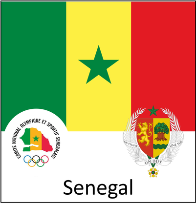 Republic Of Yugoslavia , South Africa, South Korea, - Senegal Coat Of Arms Round Ornament (400x438), Png Download