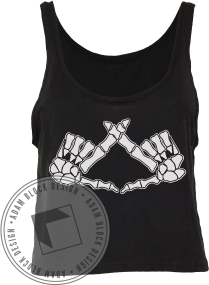 Chi Omega Skeleton Hands Throw What You Know Tank - Sleeve (464x585), Png Download