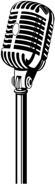 Contact Us For Shows Booking - Retro Microphone Vector Png (208x609), Png Download