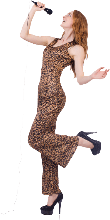 1 - 2 - - Karaoke Girl Png (423x789), Png Download