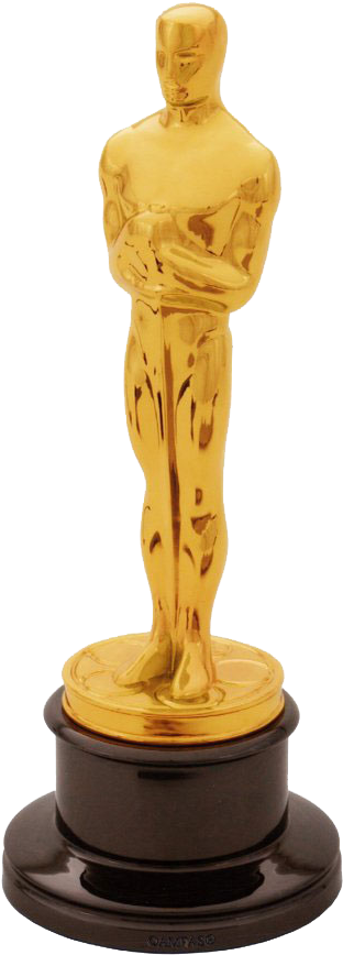 Oscars - Oscar Statue (344x900), Png Download