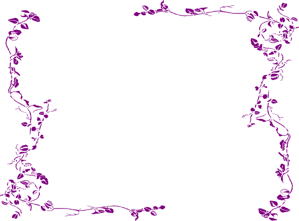 Purple Wedding Frames And Borders (600x443), Png Download