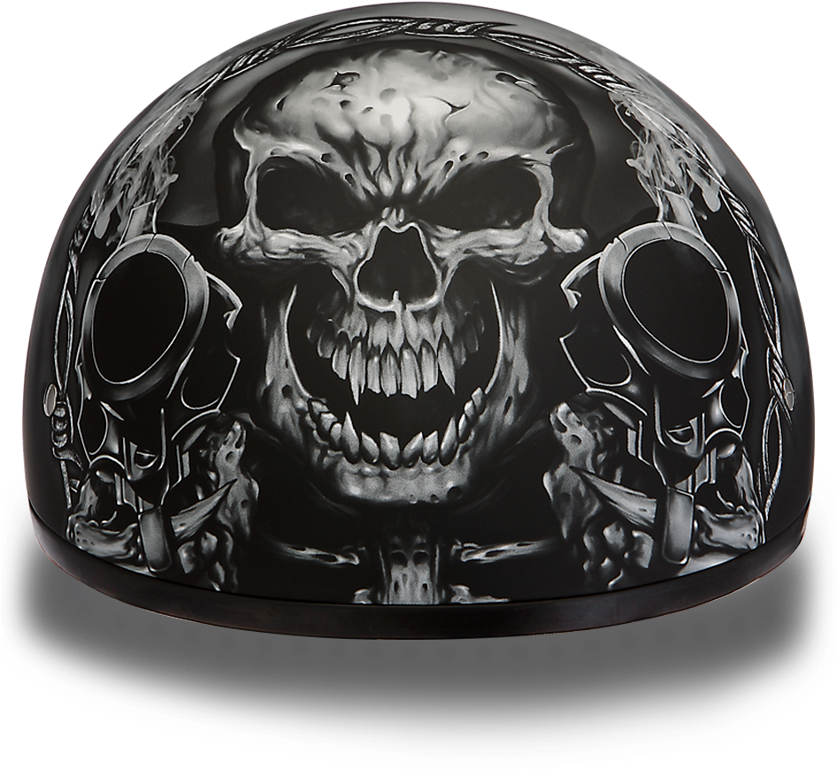D - O - T - Daytona Skull Cap- W/ Guns - D.o.t. Daytona Skull Cap- W/ Guns L (1000x1000), Png Download