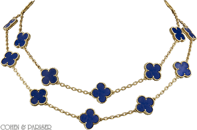 Van Cleef Lapis Lazuli Alhambra (700x455), Png Download