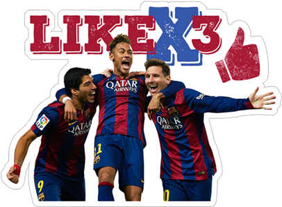 Fc Barcelona Barça Club's El Official Stickers - Team (490x317), Png Download