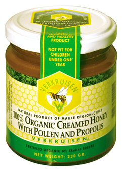 Verkruisen Organic Creamed Honey With Pollen - Chutney (573x334), Png Download