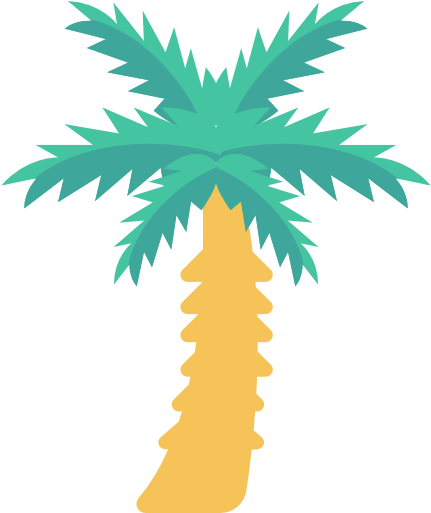 Coconut Tree Free Icon - Flat Coconut Tree Png (431x513), Png Download