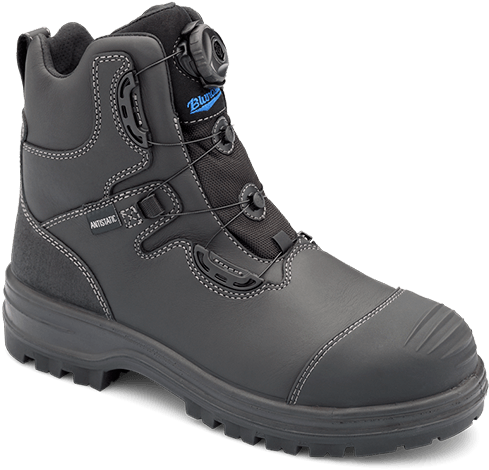 Men's Or Women's Black Leather Ankle High Steel Toe - Chaussures Homme Fourree Hiver (700x530), Png Download