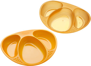 The Two Plates Stack Together Pretty Well For Storing - Tommee Tippee, Explora, Section Plates, 2 Plates (368x337), Png Download