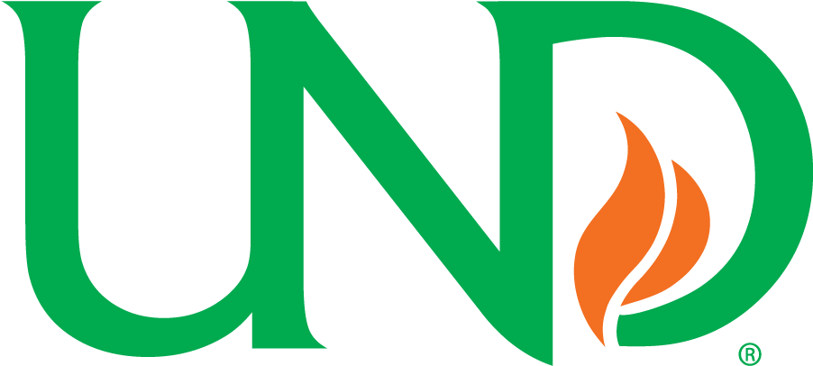 Und Flame Logo - University Of North Dakota Fighting Hawks 3 In. X 4 (930x425), Png Download