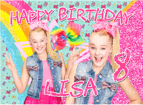 Jojo Siwa Edible Cake Topper - Jojo Siwa Bust A Bow Dance Game (500x500), Png Download