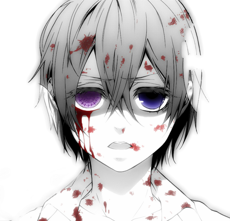 Black Butler, Anime, And Kuroshitsuji Image - Ciel Phantomhive Blood (500x480), Png Download