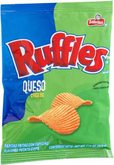 4 Dec - Ruffles Potato Chips, Queso Cheese Flavored - 1.5 Oz (600x600), Png Download