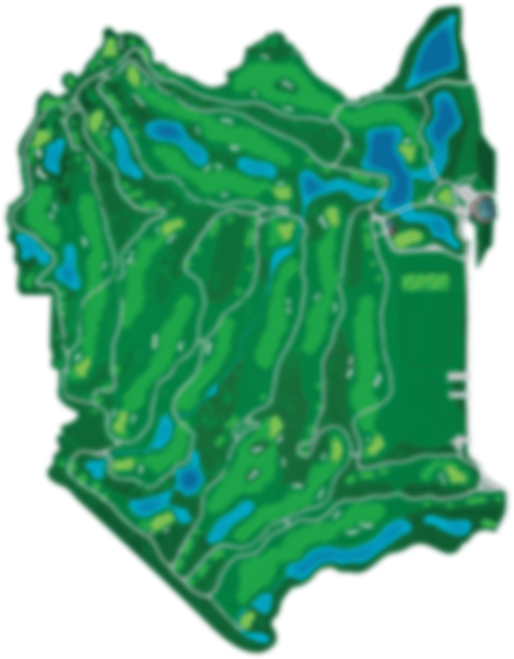 18 Meadow Gardens Golf Course Map (2000x2402), Png Download