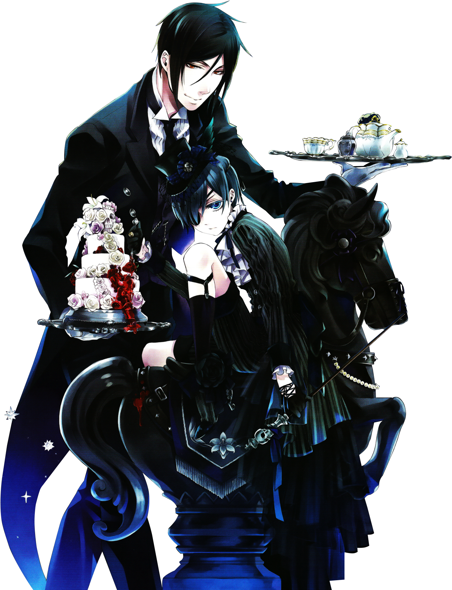 Renders Kuroshitsuji Sebastian Ciel Phantomhive Garcon - Yana Toboso Artworks Black Butler, Volume 1 (1620x2000), Png Download