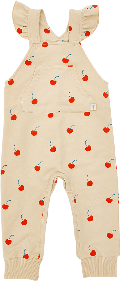 Pale Cherry Overalls W Ruffles - Pattern (972x972), Png Download