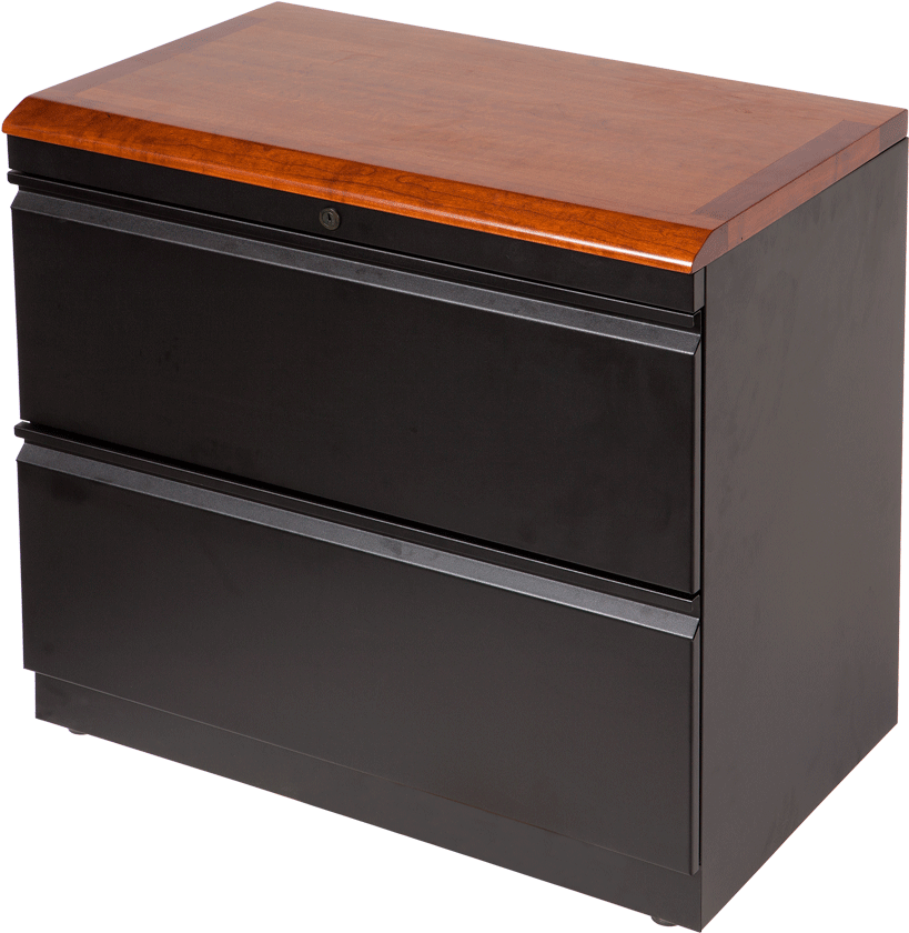 Lateral File Cabinet With Premium Wood Top - Lateral File Cabinet Wood Top (850x850), Png Download
