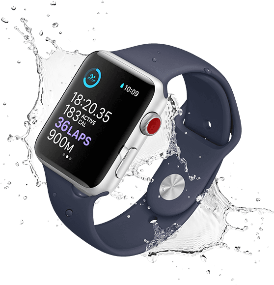 The Waterproof Iwatch For Your Waypoint Vacation Co-op - Apple Watch Series 3 Water (565x580), Png Download