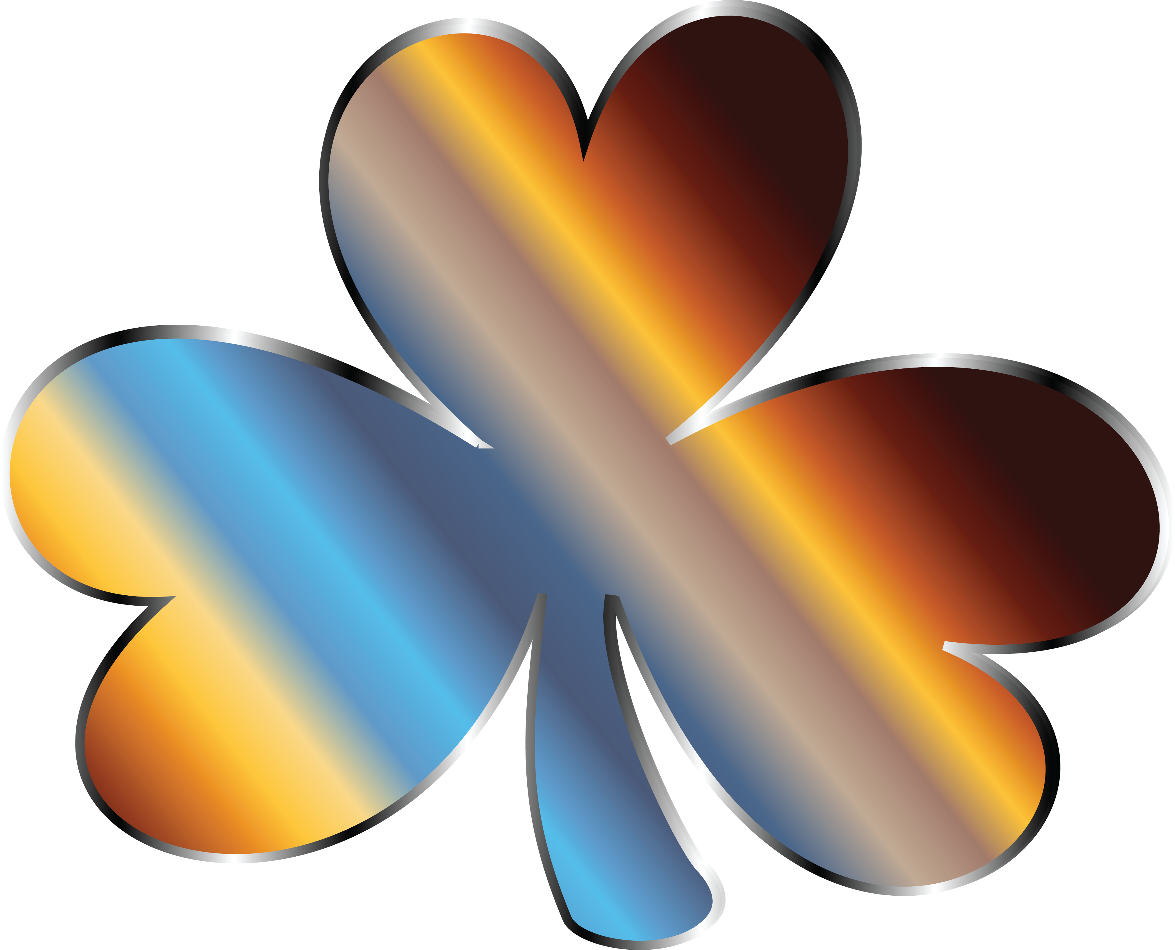 Free Clipart Of A Gradient Metallic St Patricks Day - Portable Network Graphics (4000x3236), Png Download