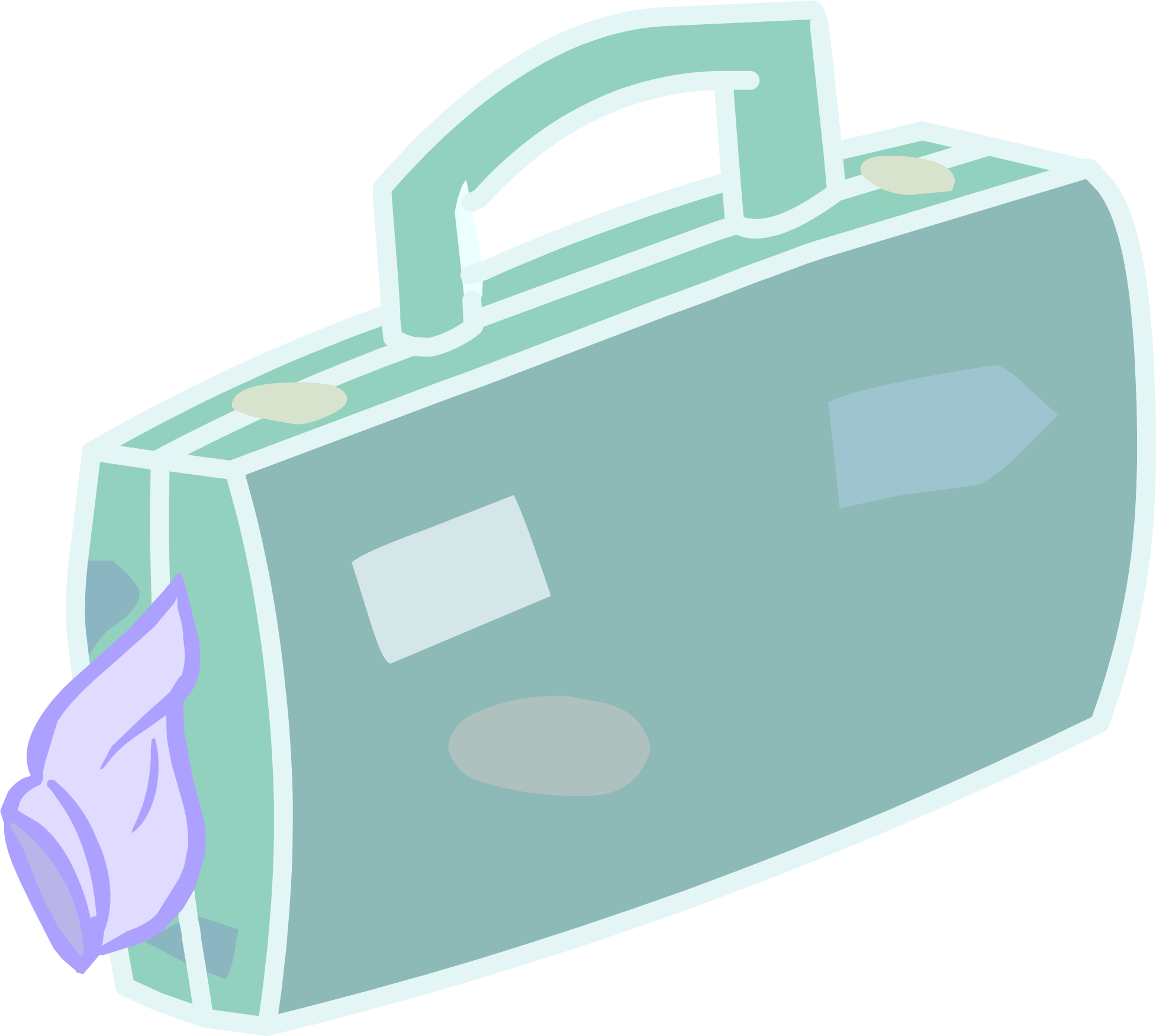 Ghostly Suitcase Icon - Club Penguin Suitcase (1953x1750), Png Download