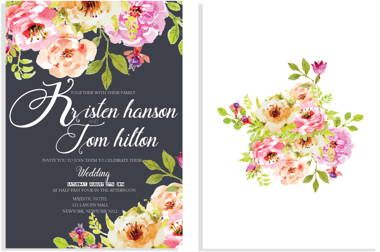 3 - Flower Png For Invitation (937x694), Png Download